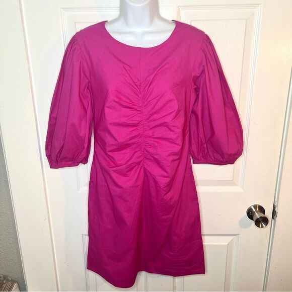 FREE PEOPLE Cotton Hope Mini Dress Fuchsia Pink Fantastic S - Picture 9 of 11